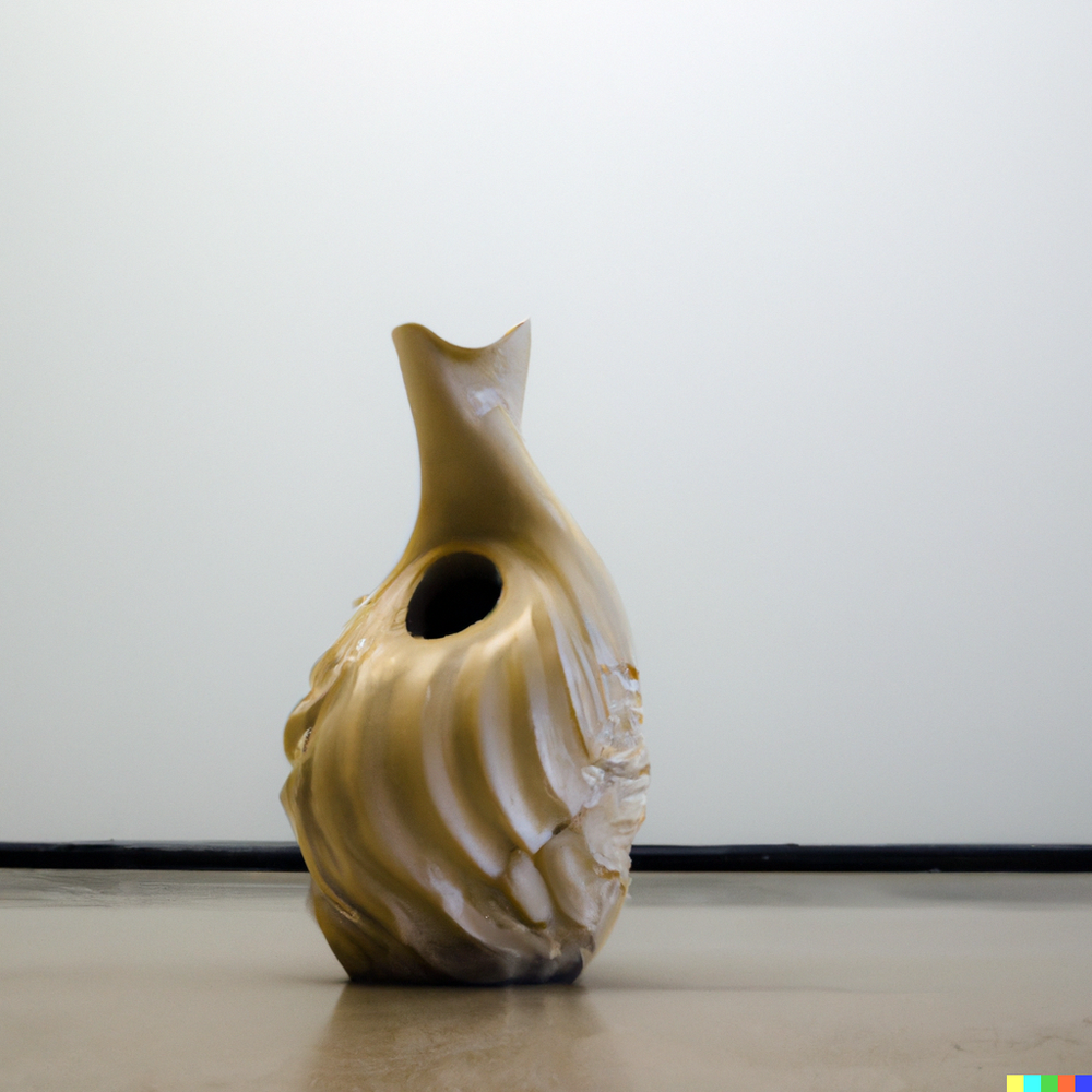 DALL·E 2022-07-13 23.07.06 - A photo of a ceramic vase made by space aliens displayed in a gallery with white walls..png
