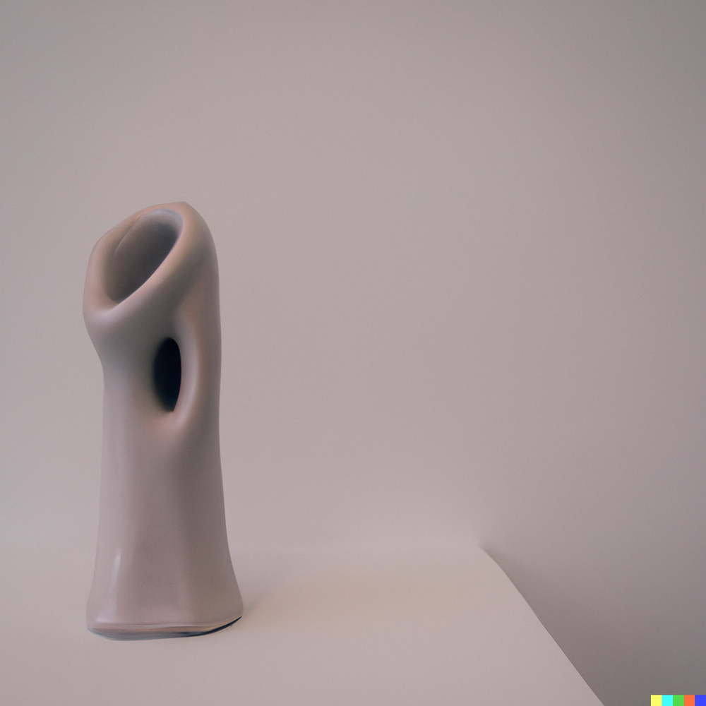 DALL·E 2022-07-13 23.08.16 - A photo of a ceramic vase made by space aliens displayed in a gallery with white walls..png