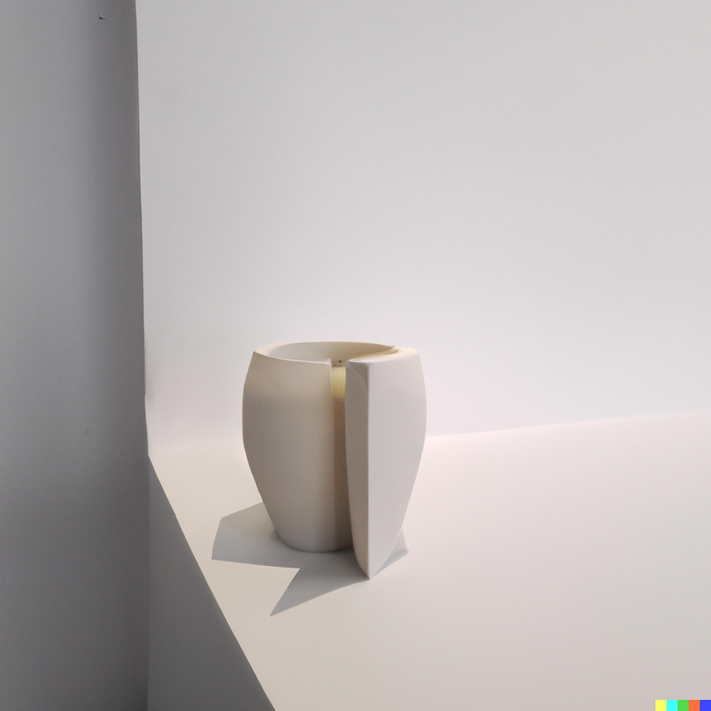 DALL·E 2022-07-14 22.05.37 - A photo of a ceramic vase made by superintelligent space aliens displayed in a gallery with white walls..png