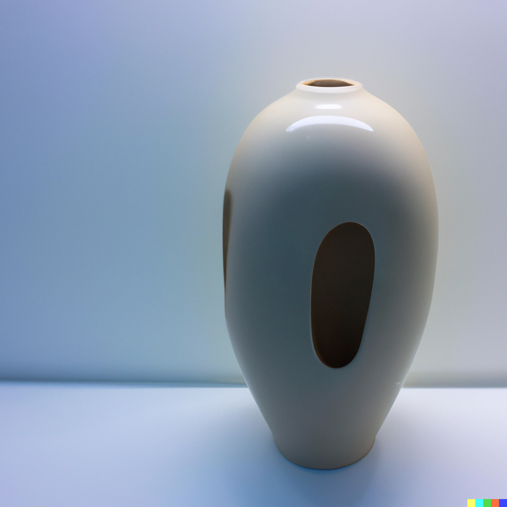 DALL·E 2022-07-14 22.32.15 - A photo of a ceramic vase made by superintelligent space aliens displayed in a gallery with white walls..png