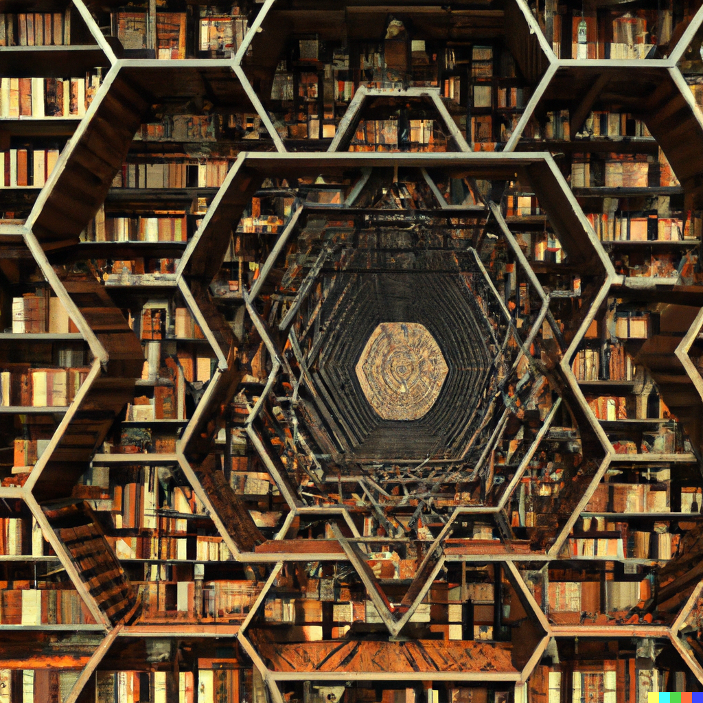 Dall E 2 Library Of Babel — Derek Philip Au