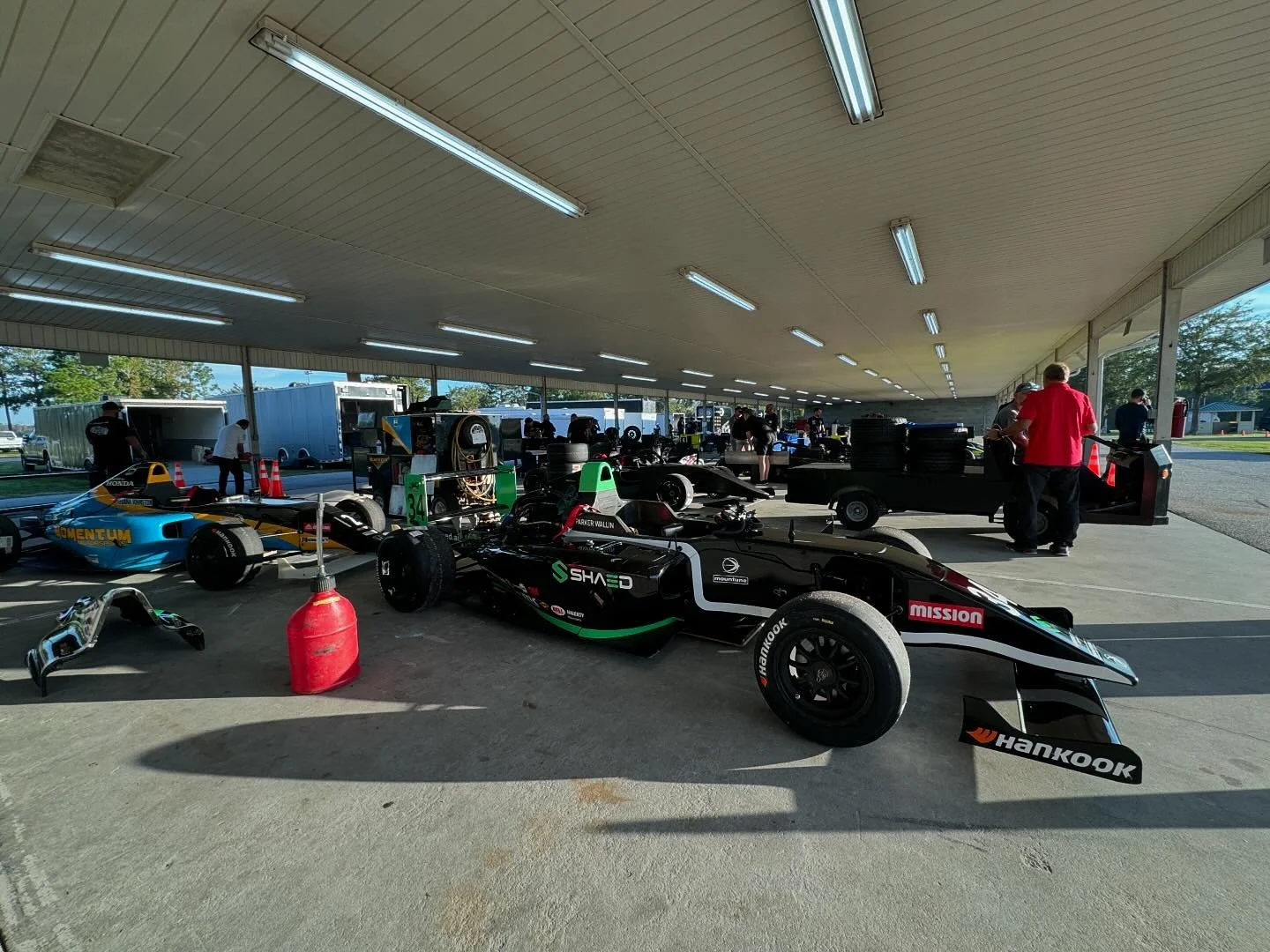 Shaed car is about to see some sun. On the test track today at @carolinamotorsportspark @momentummotorsportsllc @jsf4series