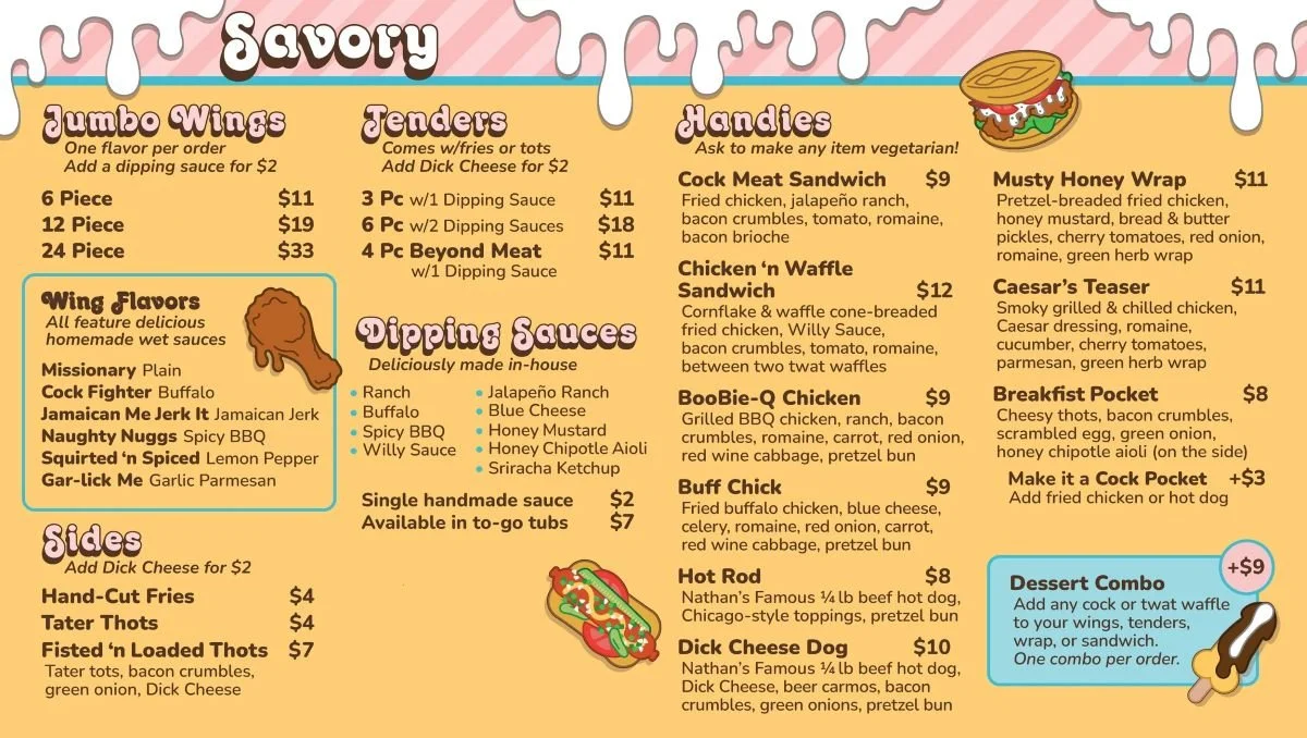 willies menu digital A