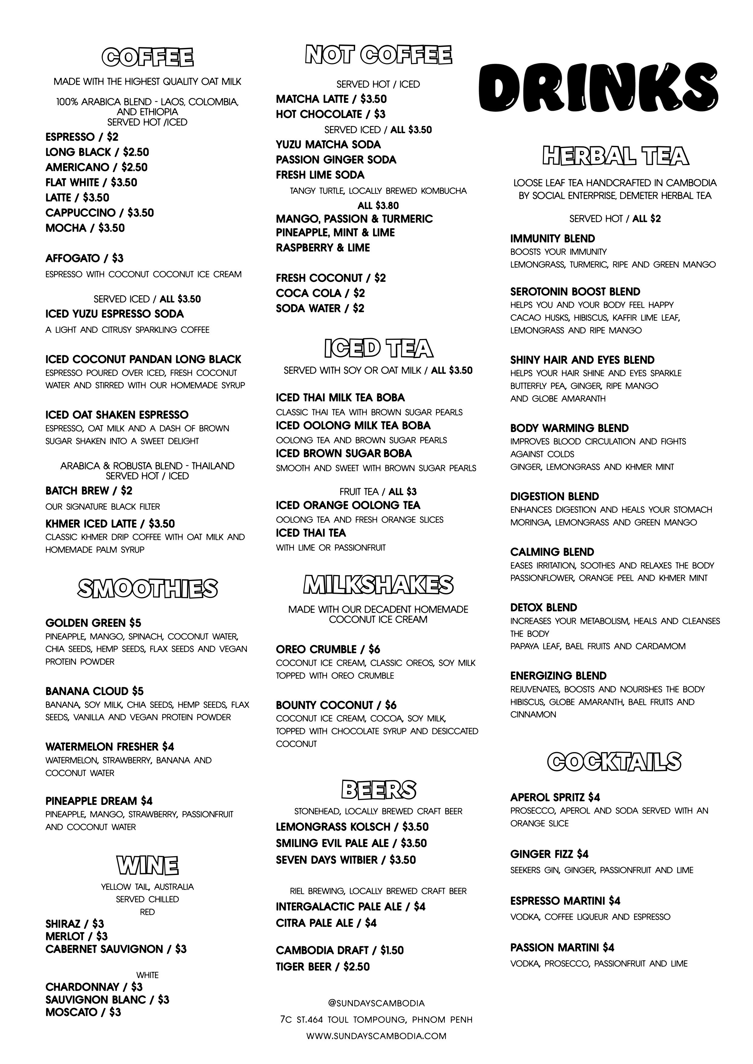 Café — Sundays Cambodia