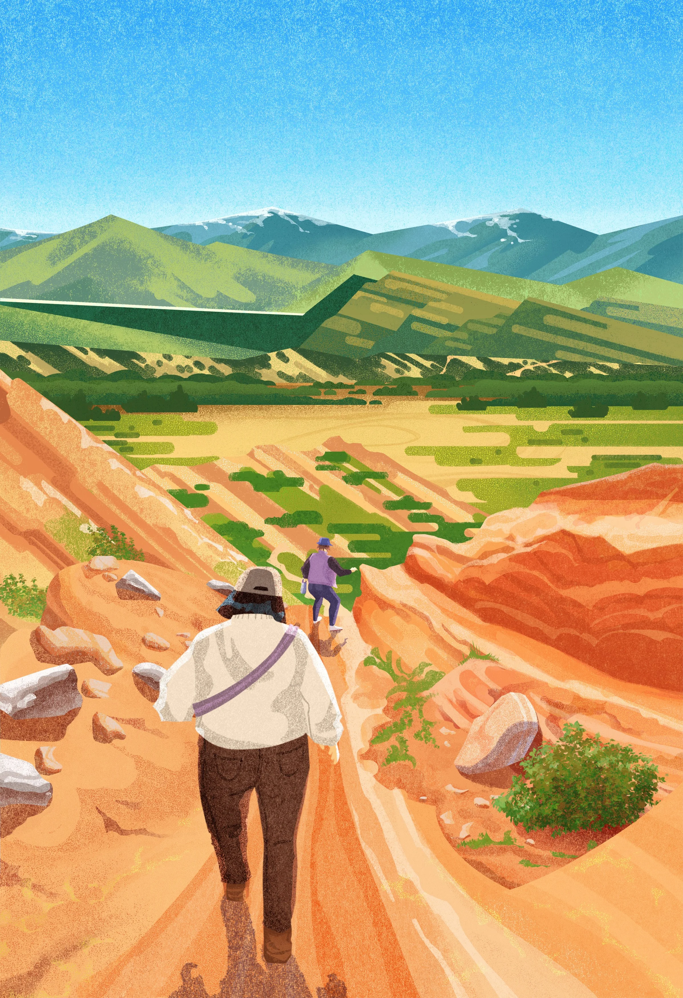 PleinAir_vasquez-rocks-girl-guy-walking-sunny-day-blue-sky.jpg
