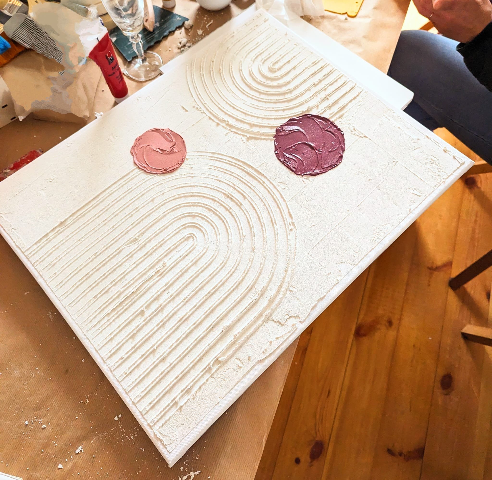 Malworkshop mit Strukturpaste
