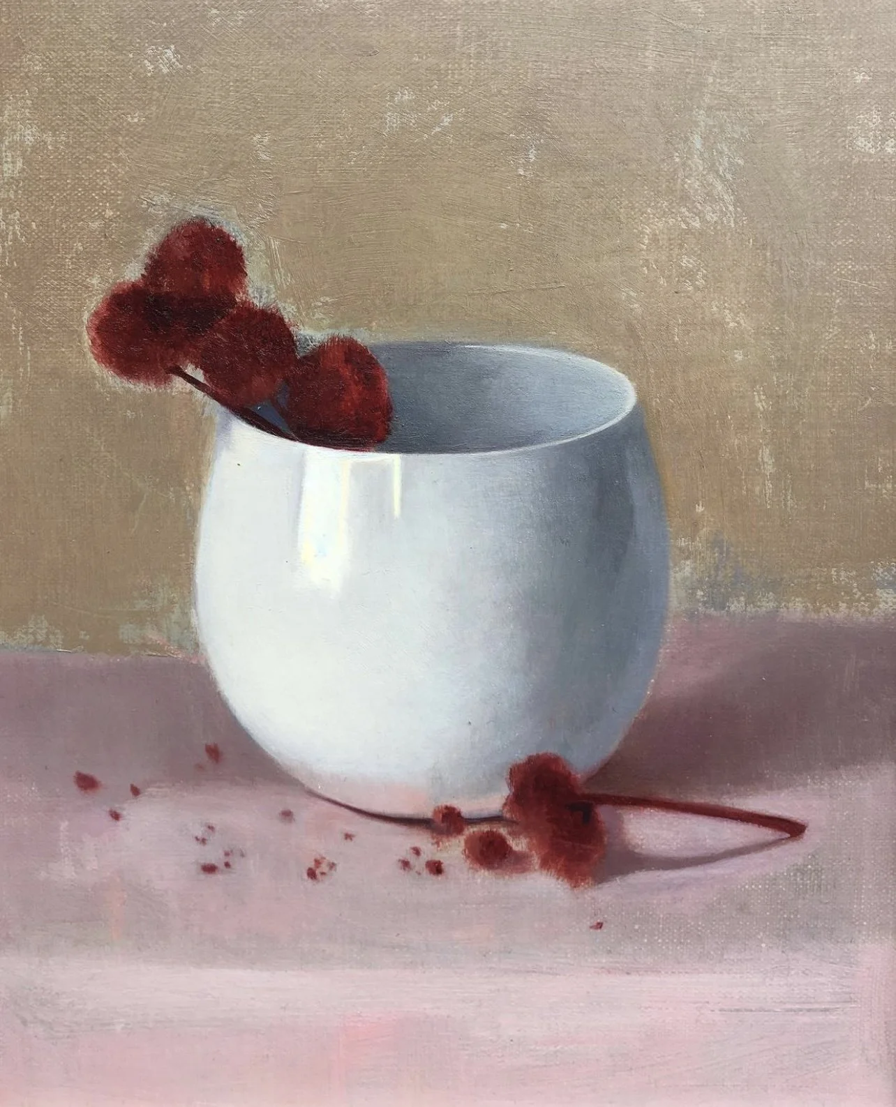 Cherry Bowl, Oil on Canvas, 8x10 - SOLD