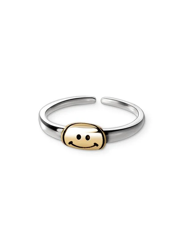 Smiley Minimalist Band Ring