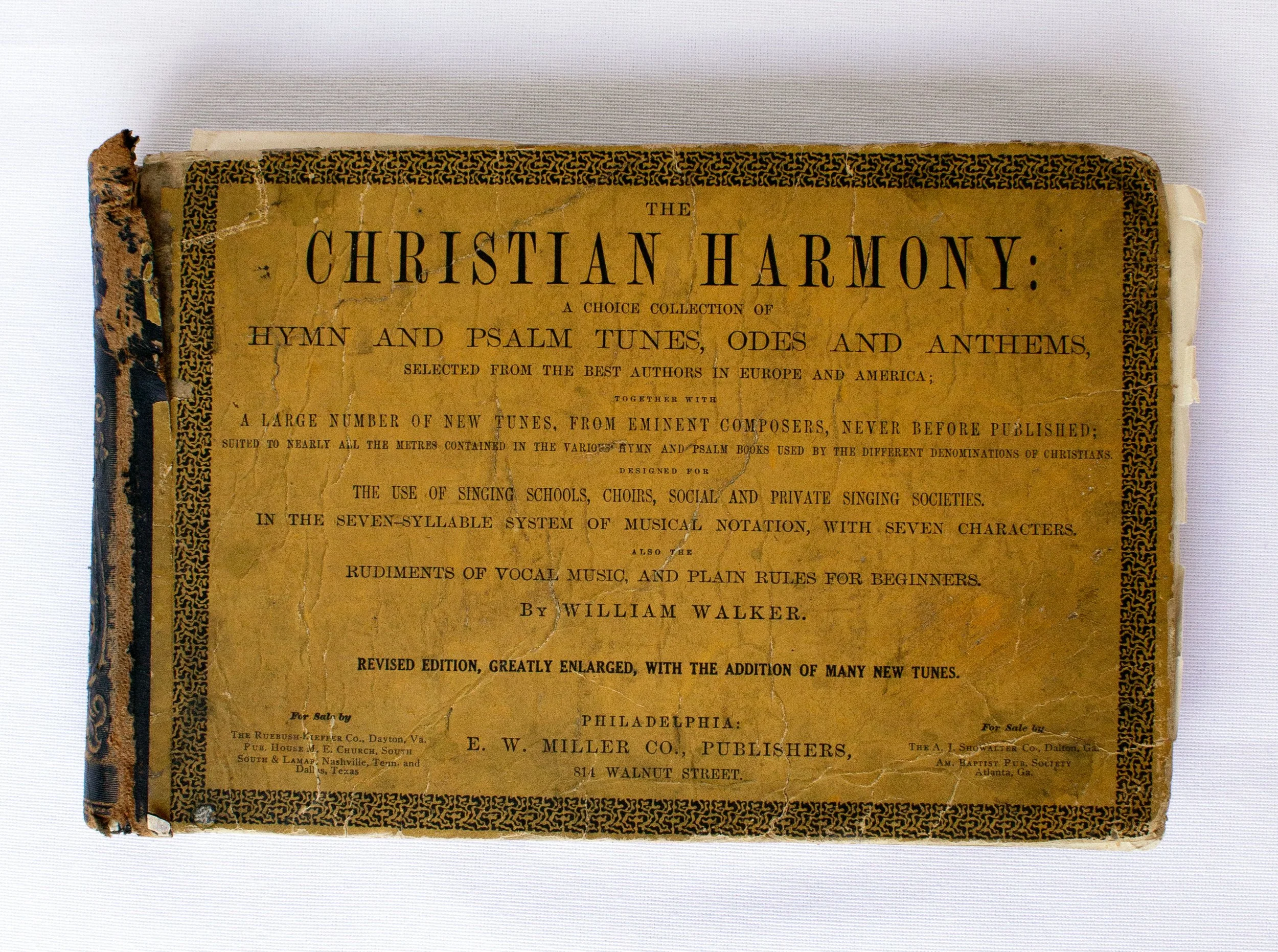 Christian Harmony Song Book, 1901 Edition — Haywood Snapshot Project