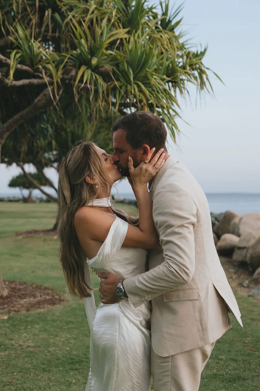 Summer backyard wedding reception Brisbane