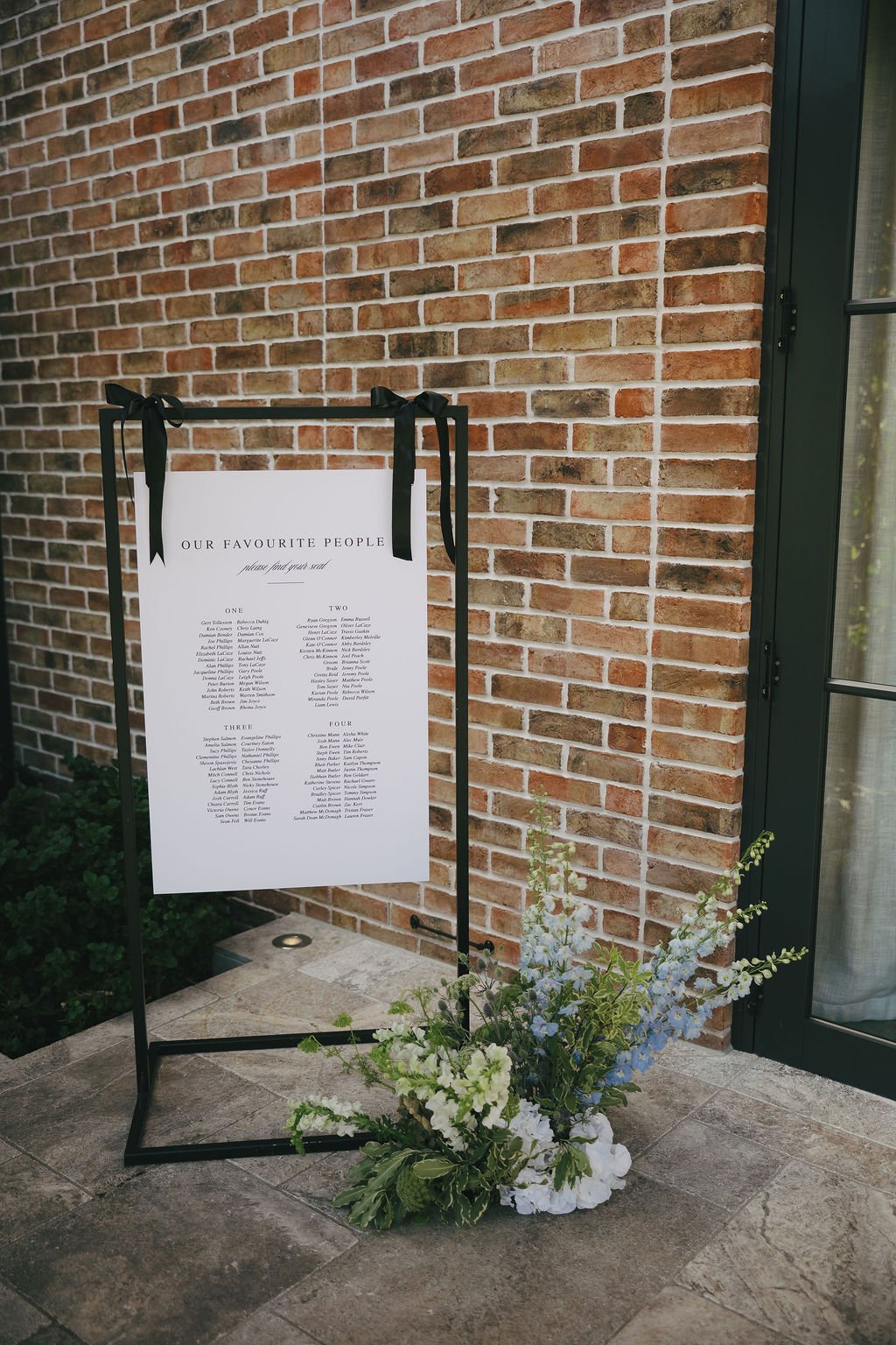 Welcome sign detail at The Valley Estate wedding ceremony
