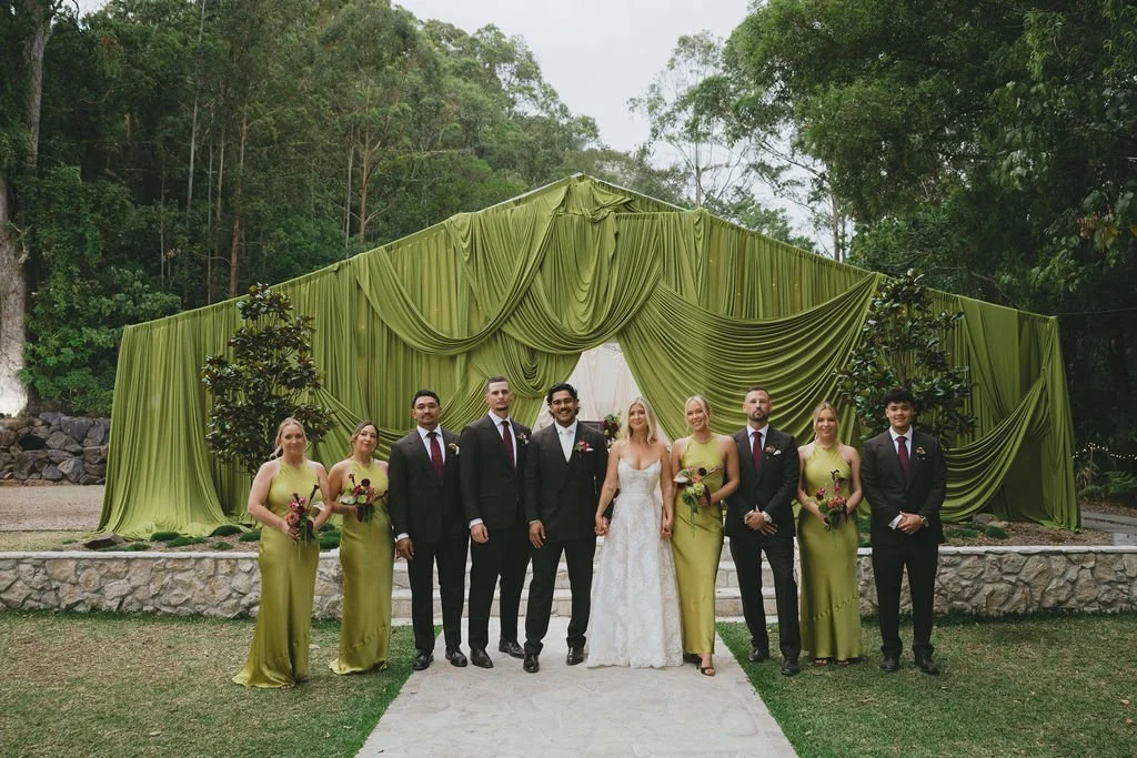 Gold Coast Hinterland marquee draping wedding 