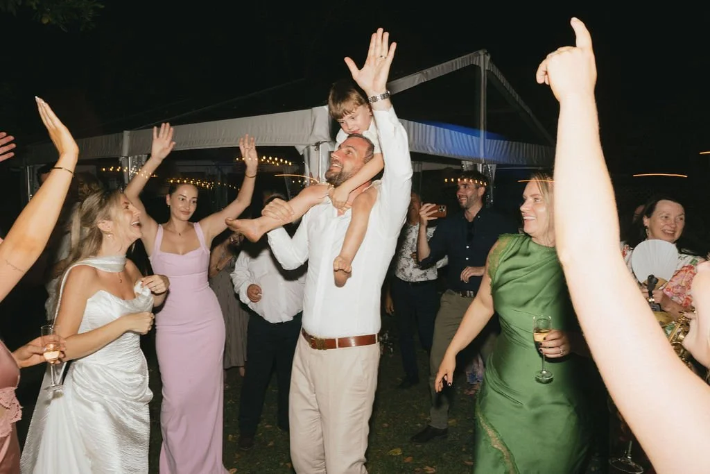 Summer backyard wedding reception Brisbane