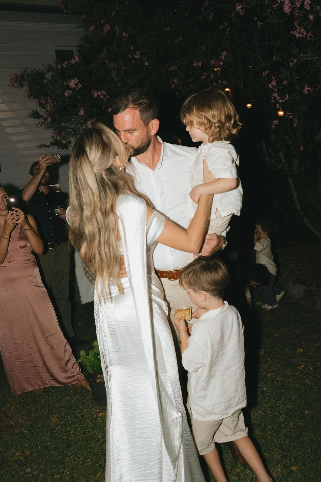 Summer backyard wedding reception Brisbane