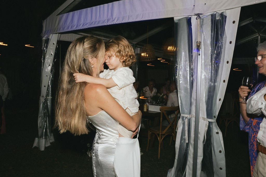 Summer backyard wedding reception Brisbane