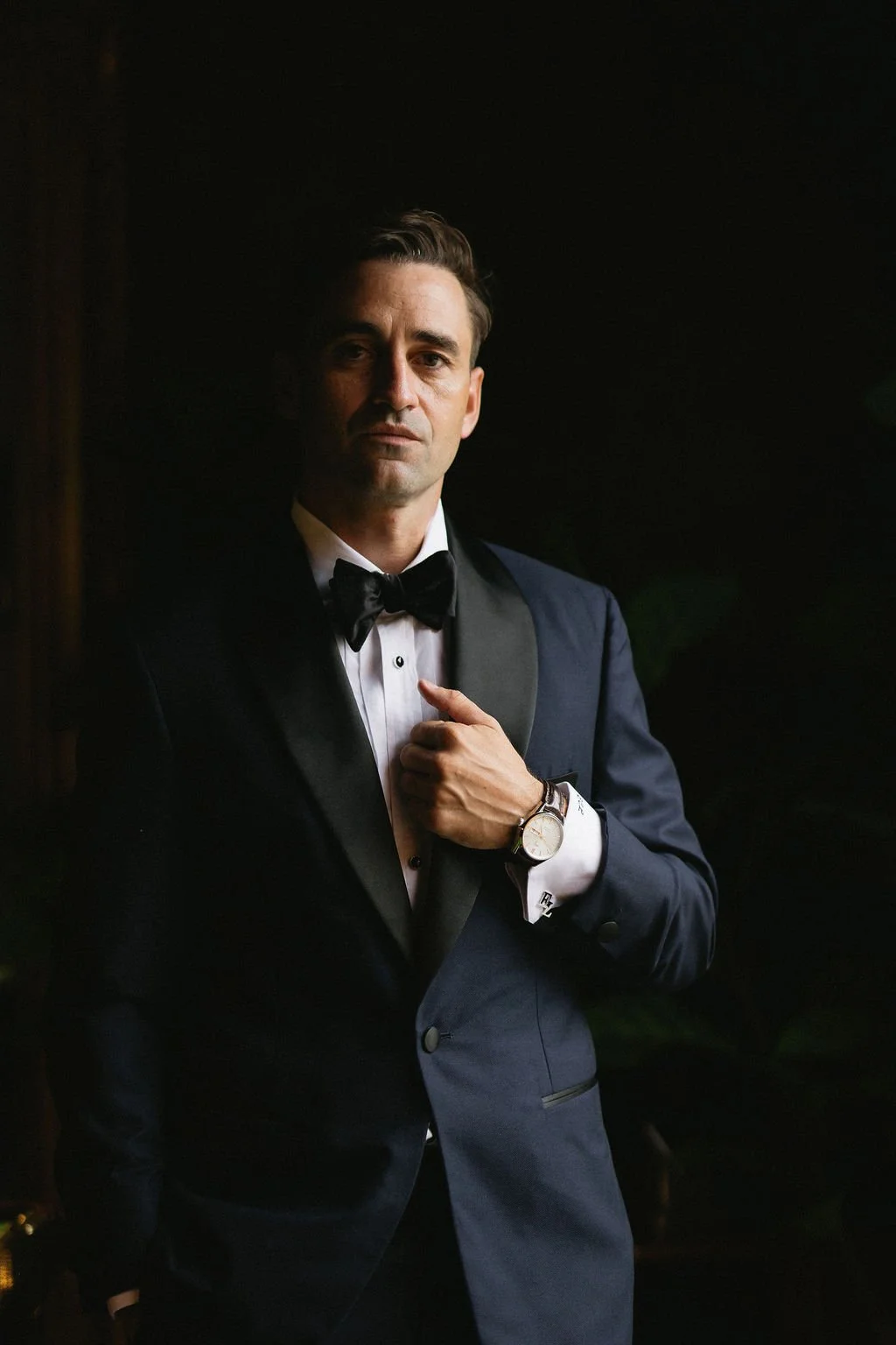 Groom getting ready ahead of his wedding at The Valley Estate, Gold Coast