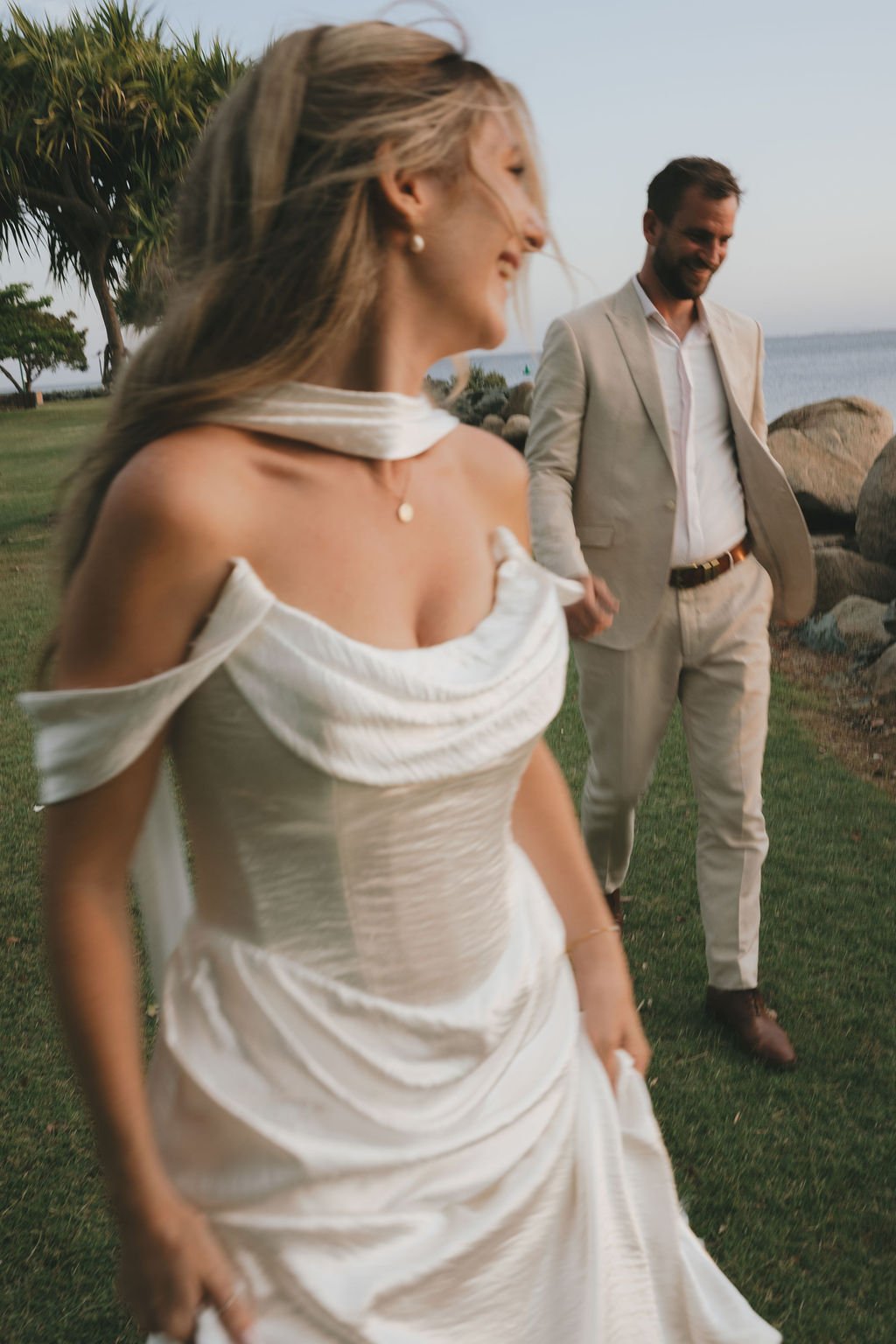 Summer backyard wedding reception Brisbane