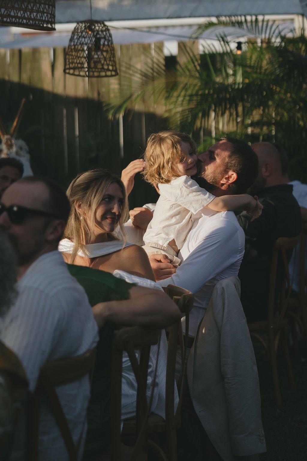 Summer backyard wedding reception Brisbane