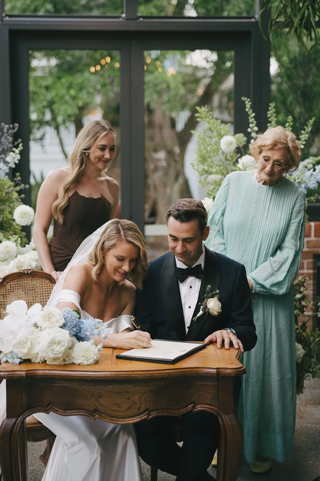 Signing of the marriage certificate at The Valley Estate