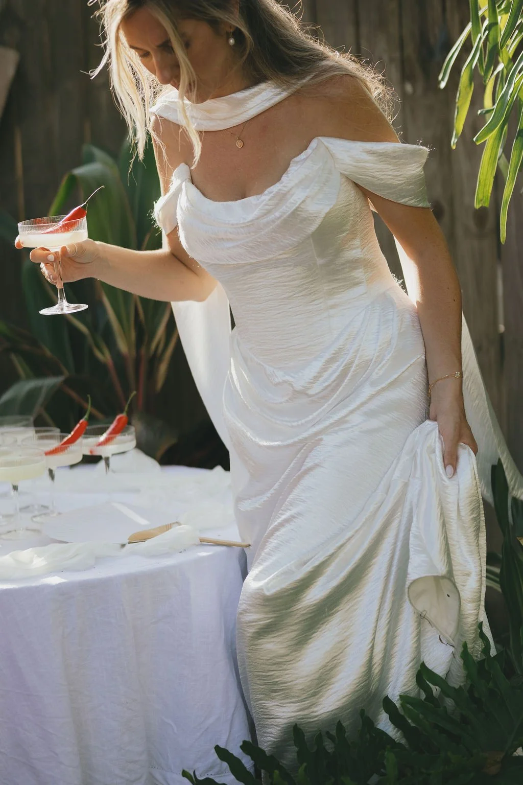 Summer backyard wedding reception Brisbane