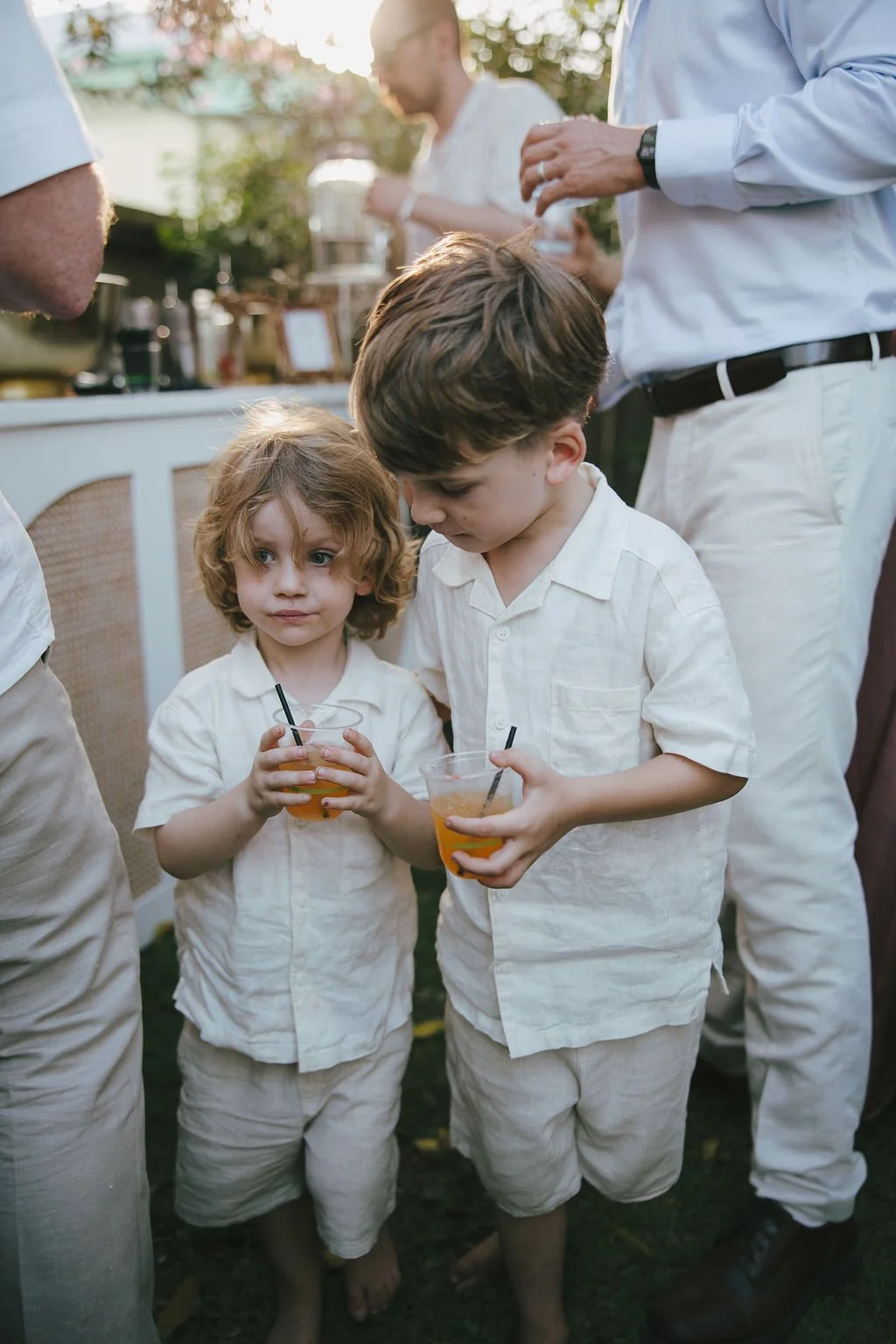 Summer backyard wedding reception Brisbane