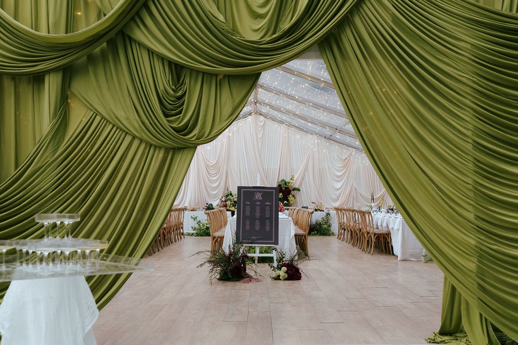 Gold Coast Hinterland marquee draping wedding 