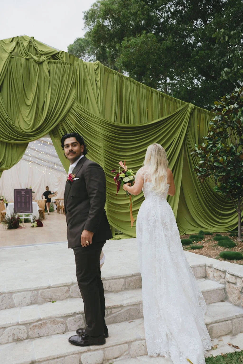 Gold Coast Hinterland marquee draping wedding 