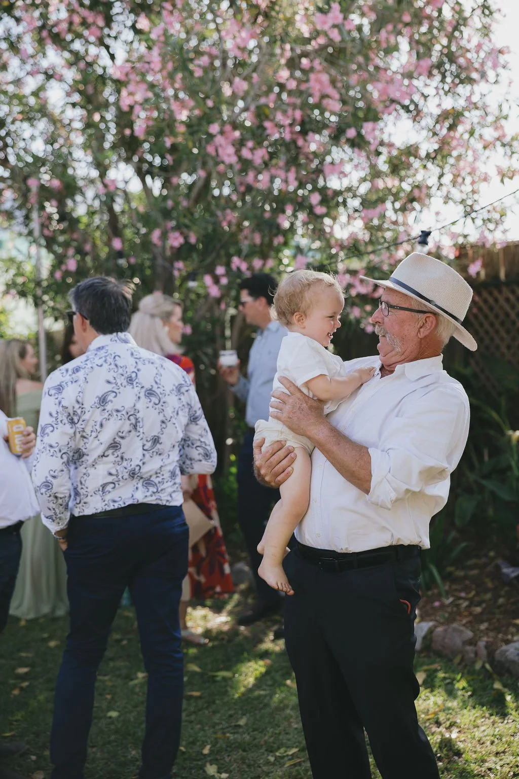 Summer backyard wedding reception Brisbane