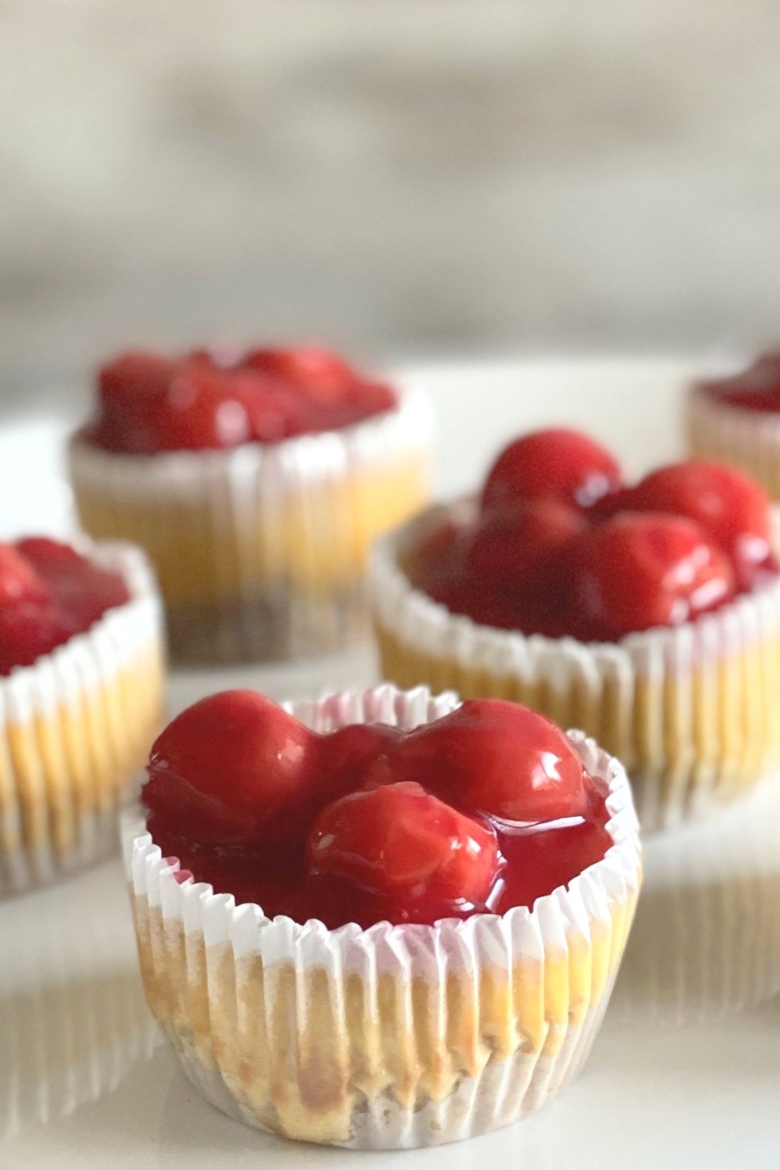 Mini Cherry Cheesecakes