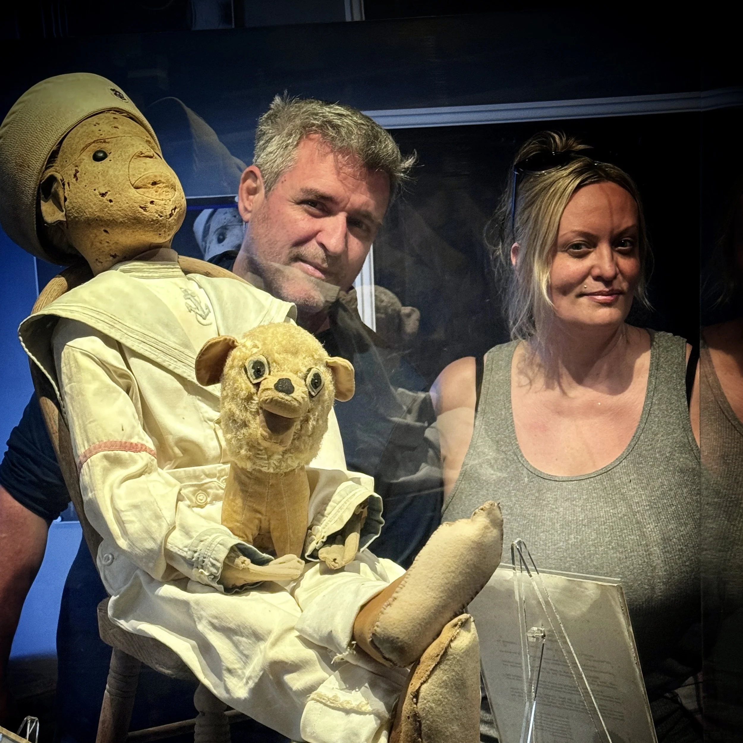David L. Sloan introduces Stormy Daniels to Robert the Doll during her visit to Key West on her comedy tour.