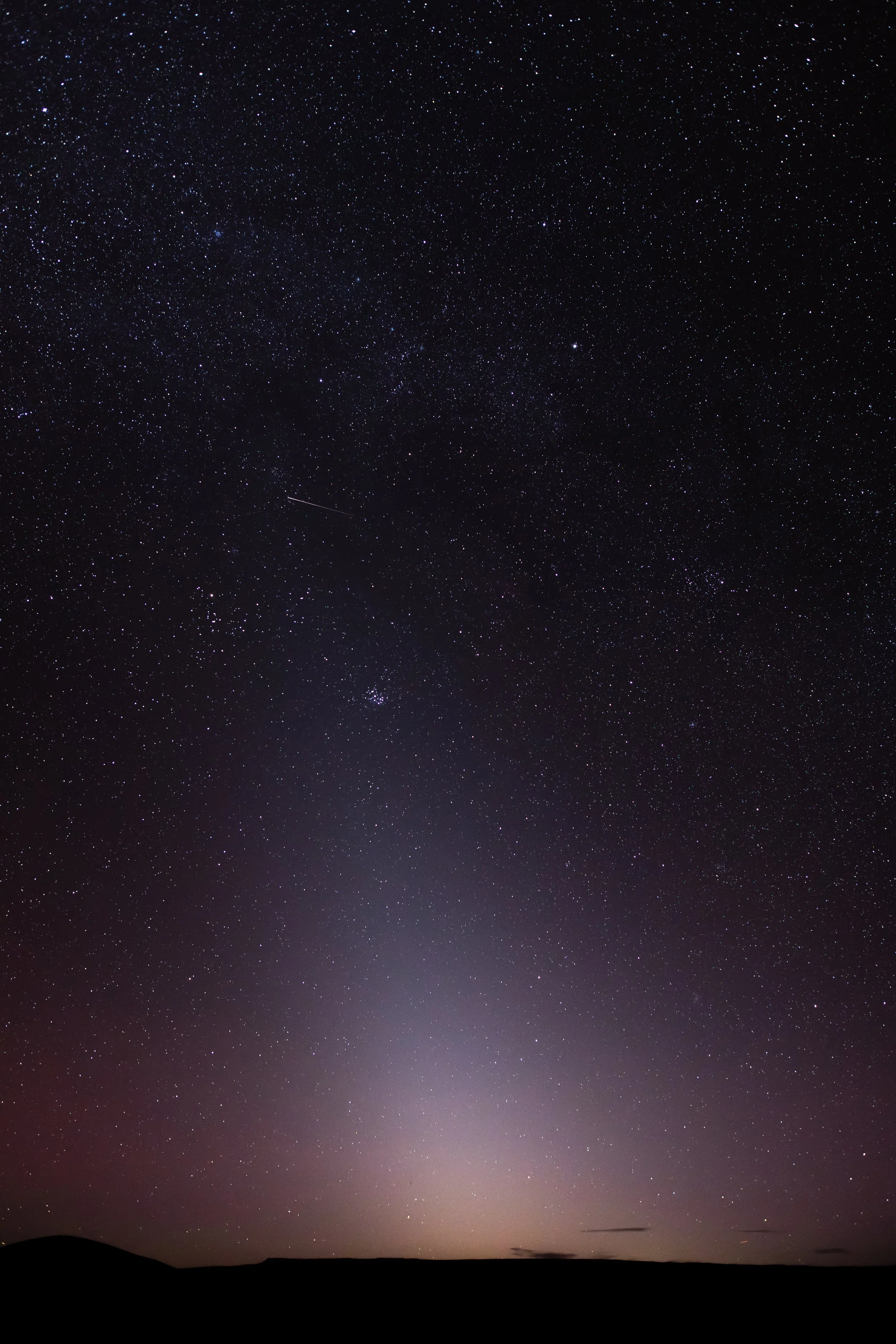 The zodiacal light over Lunar Crater