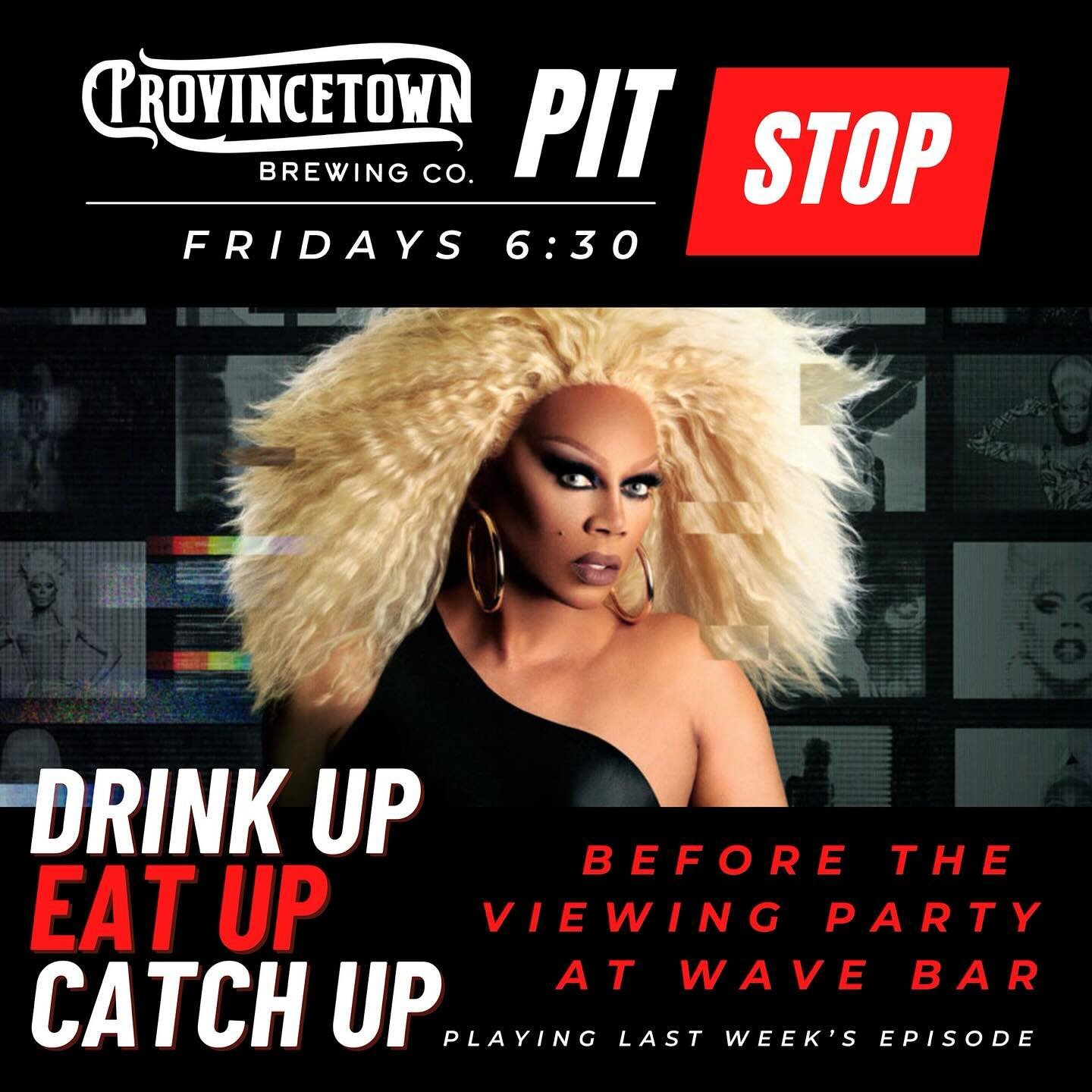 Oh, pit crew! Rev your engines with us every Friday this Drag Race Season starting at 6:30 p.m. Eat up, drink up, and catch up while we screen last week&rsquo;s episode before heading on over to the big viewing party at @onlyatthecrown.