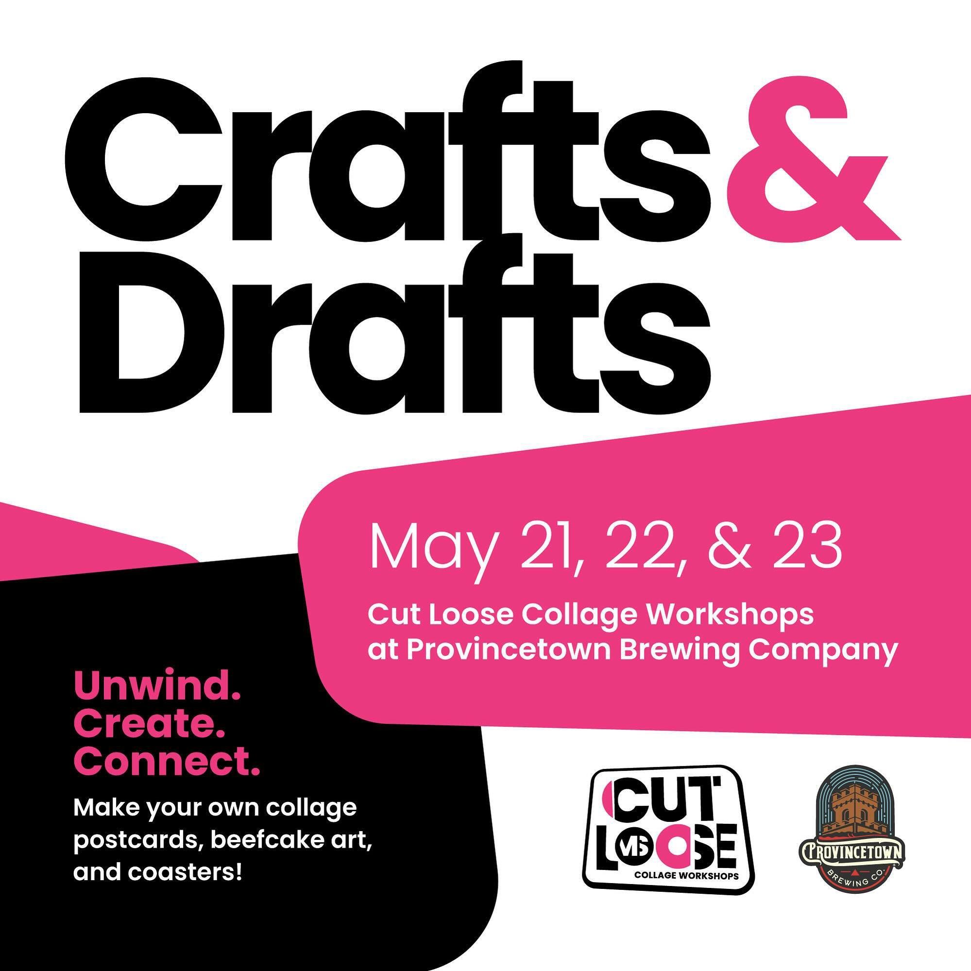 For the first time in Provincetown, we present to you Crafts &amp; Drafts! This fun and creative collage workshop, led by artist @michaelsjostedt, will take place over three days from May 21-23. Learn how to unleash your creativity through the medium