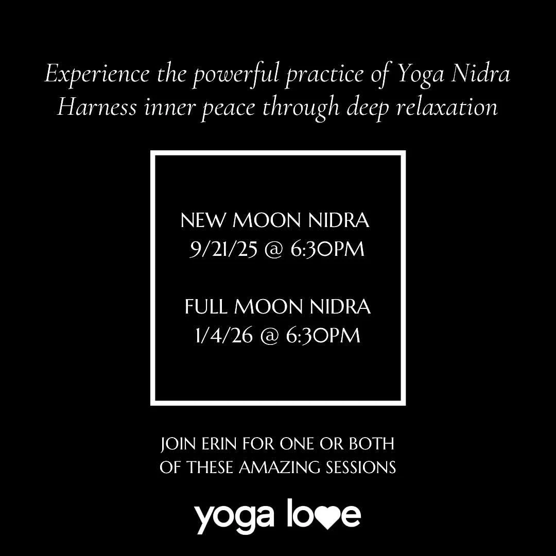 Two Yoga Nidra workshops with @erinraefelicity are coming up!! Before settling into &ldquo;yogic sleep&rdquo;, Erin will begin with a brief introduction to Yoga Nidra, and then guide students through a gentle/moderate flow to prepare the body for res