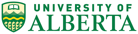 University of Alberta logo featuring a shield with a book on top and waves at the bottom