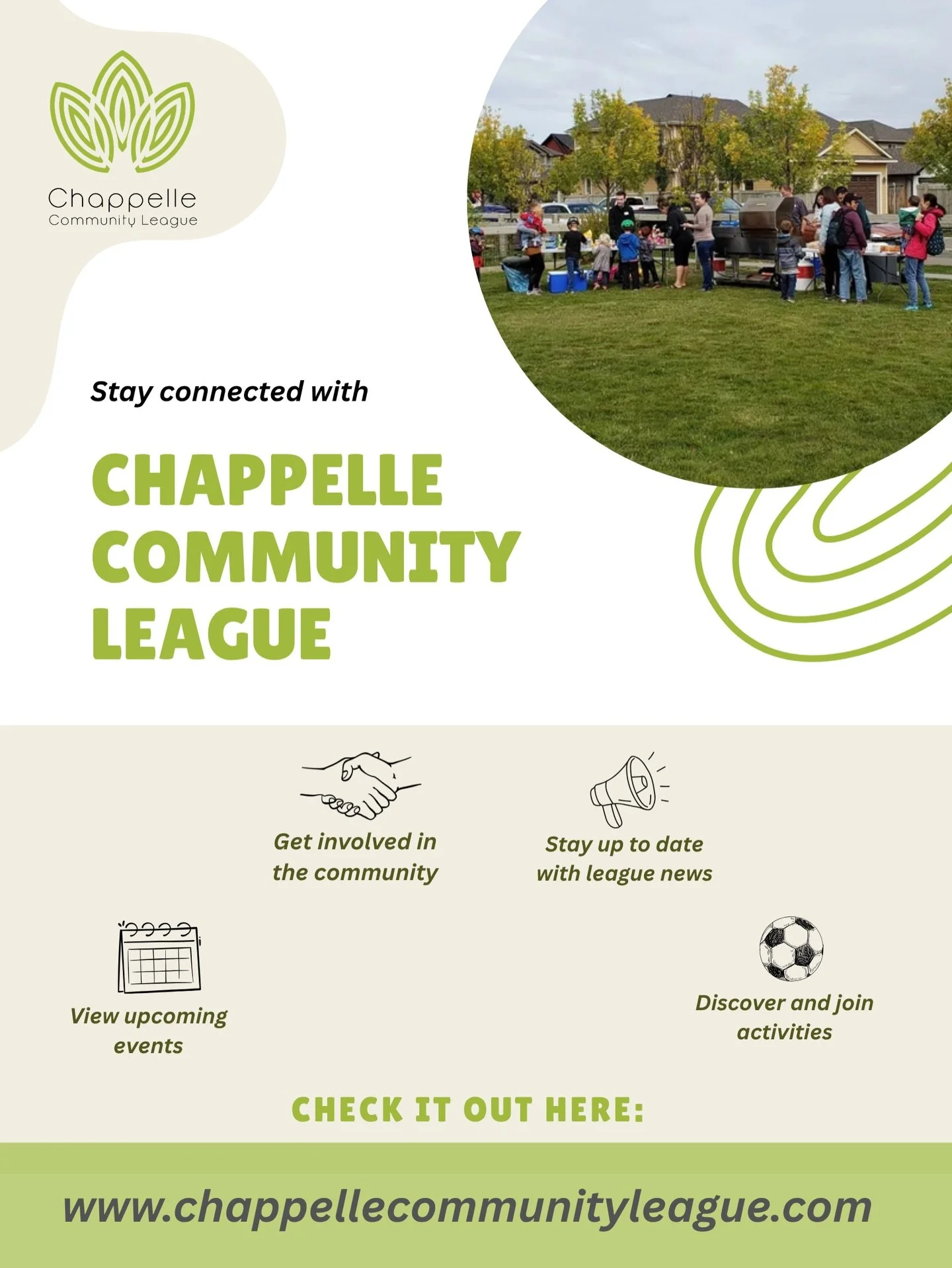 🌟 Stay Connected with Chappelle Community League! 🌟

We&rsquo;ve got so many exciting community events, programs, and initiatives happening throughout the year&mdash;and we don&rsquo;t want you to miss a thing!

👉 Whether you&rsquo;re looking to g