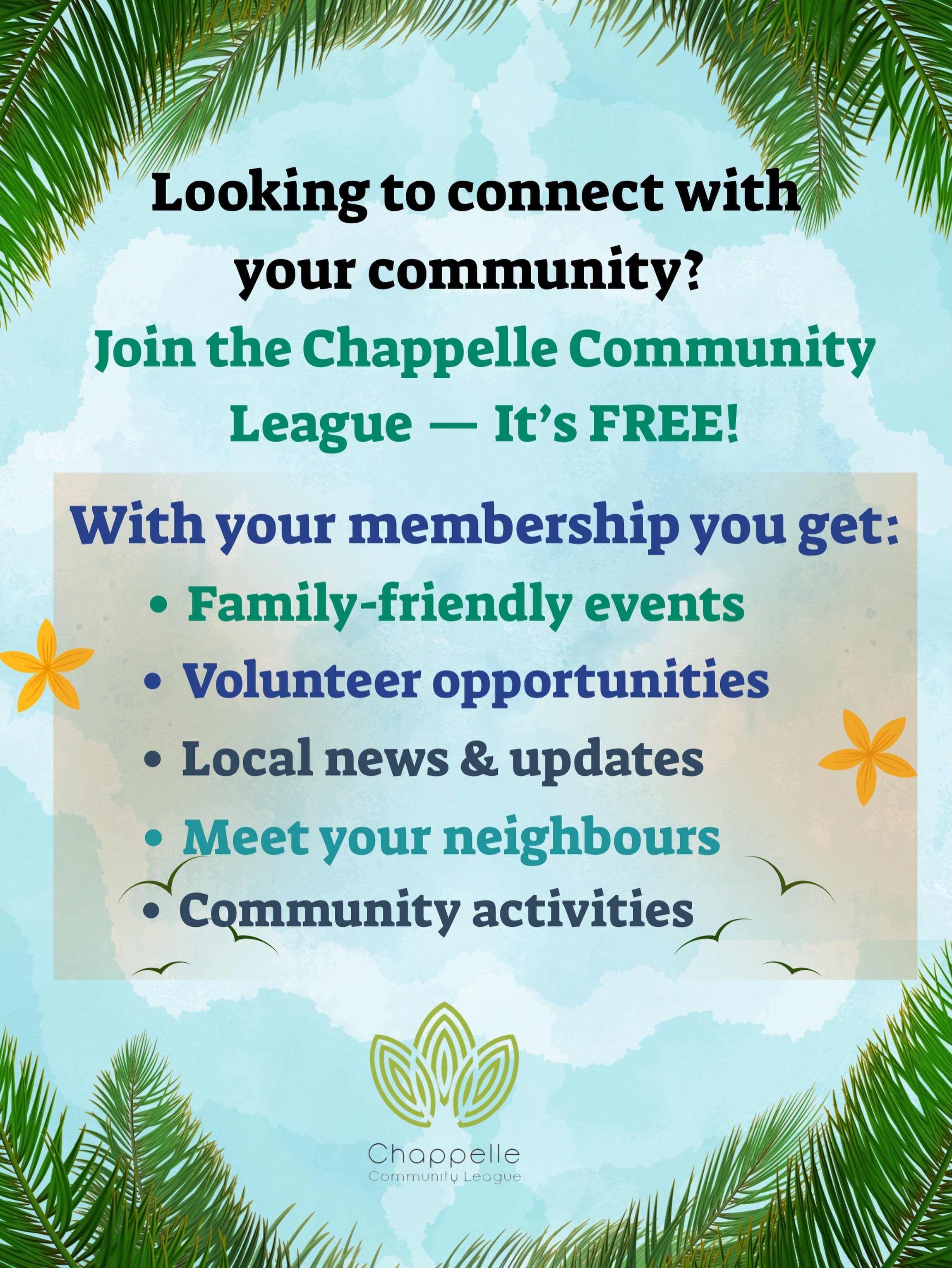 Have you got your CCL membership yet? 🏡✨

Becoming a member is a great way to stay connected, support local programs, and enjoy community events happening right here in Chappelle. From family activities to exclusive member perks, there&rsquo;s somet