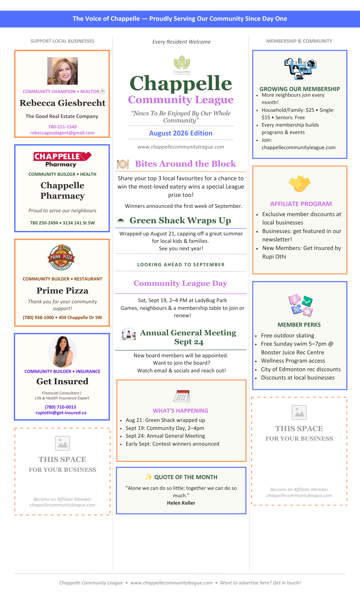 August 2026 Newsletter