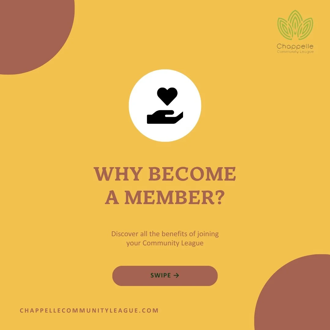 🏡 Be Part of Your Community &mdash; Become a CCL Member!

Your membership is more than just a card &mdash; it helps us build a stronger, more connected Chappelle community! 🤝

✨ Why become a member?
🎉 Support and enjoy community events &amp; famil