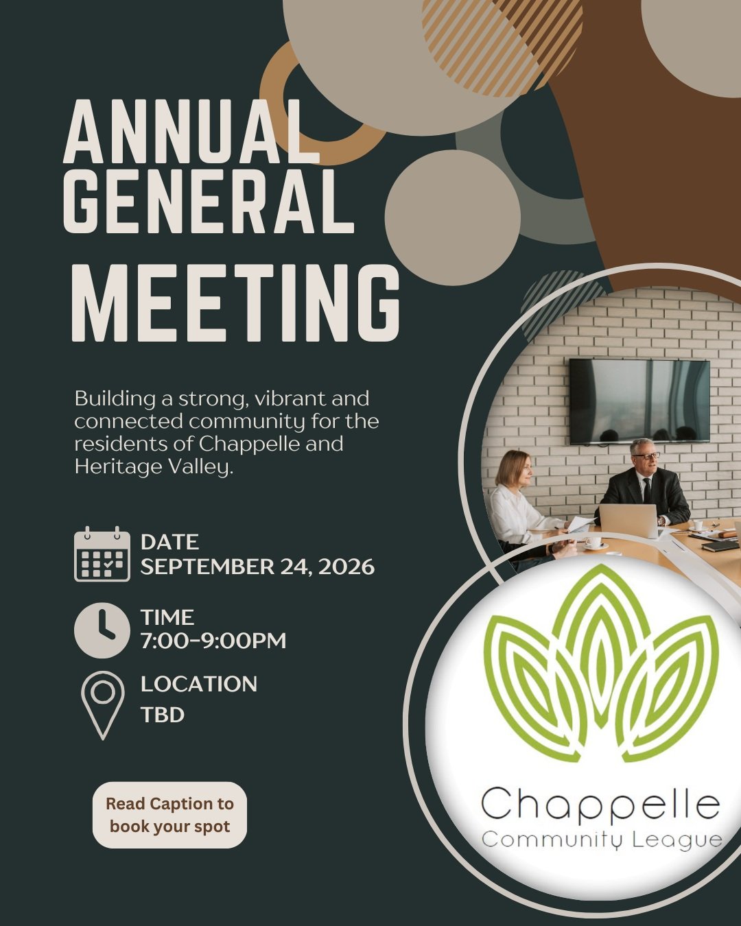 📣CHAPPELLE COMMUNITY LEAGUE &ndash; 2026 AGM

Have you ever wondered what your Community League actually does for our neighbourhood?

Your Community League helps bring events, programs, activities, and opportunities to Chappelle and surrounding comm