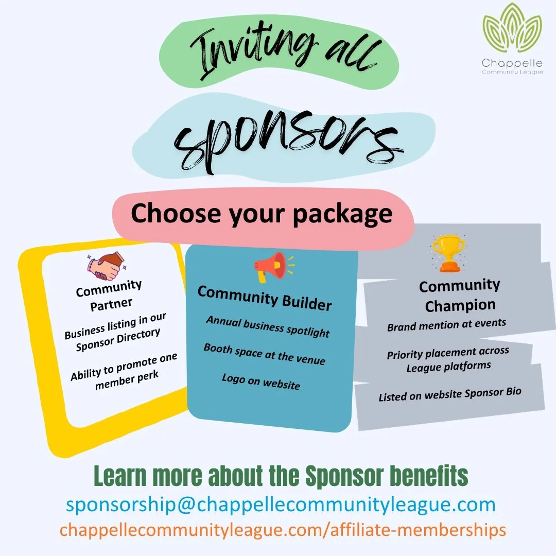 🤝 Partner with Chappelle Community League!

Are you a local business looking to connect with more residents and support your community? Join our Affiliate Membership Program! 

As an affiliate member, your business can be featured in our community s