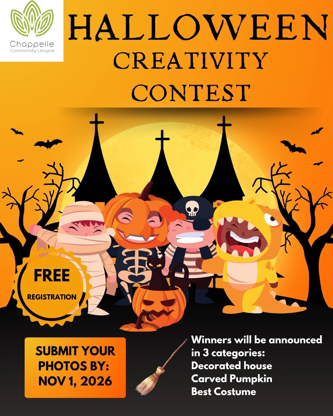 🎃 Halloween Creativity Contest! 👻

Get ready to show off your Halloween spirit! We invite everyone in our community to participate in our Halloween Creativity Contest and share their spooktacular creations. Whether you love decorating your home, dr