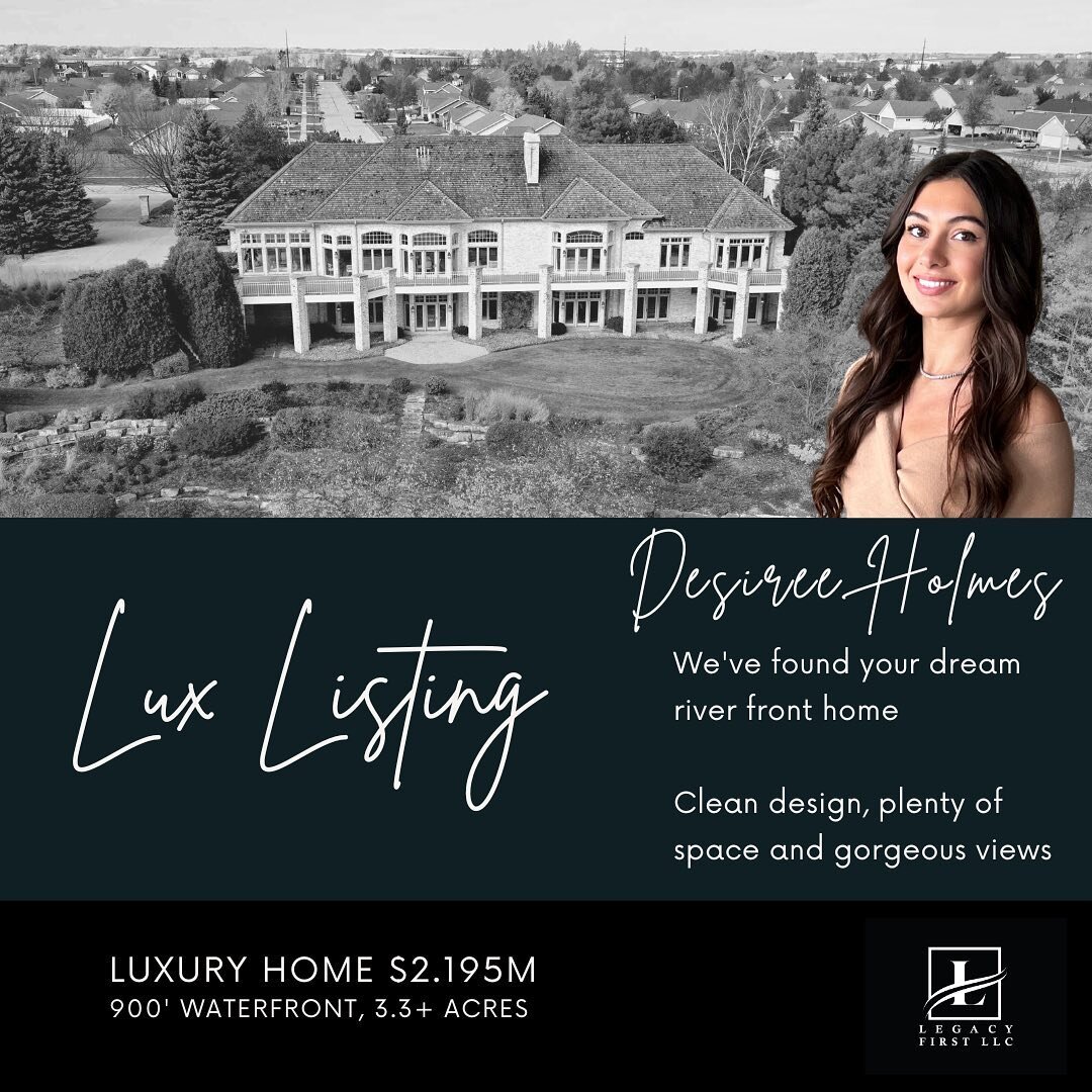 Luxury Listing ✨

2387 Lost Dauphin 🏡

Located in De Pere, WI 📍 

&bull; $2,195,000
&bull; 4 Bedrooms 5.1 Bathrooms
&bull; 3.3 Acres
&bull; 7,848 Square Feet 

For further information, contact 
Desiree Holmes 👩🏽&zwj;💻
desiree@legacyfirstgb.com ?