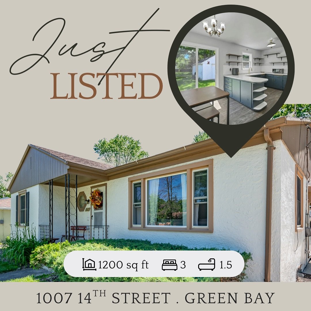 ✨ Just Listed in Green Bay! ✨

Looking for a cozy home near downtown in a quiet, storybook neighborhood? This 1940s charmer is the one you&rsquo;ve been waiting for. 🏡

✨ 3 bedrooms
✨ Updated kitchen + dining area
✨ Bright living room with original 