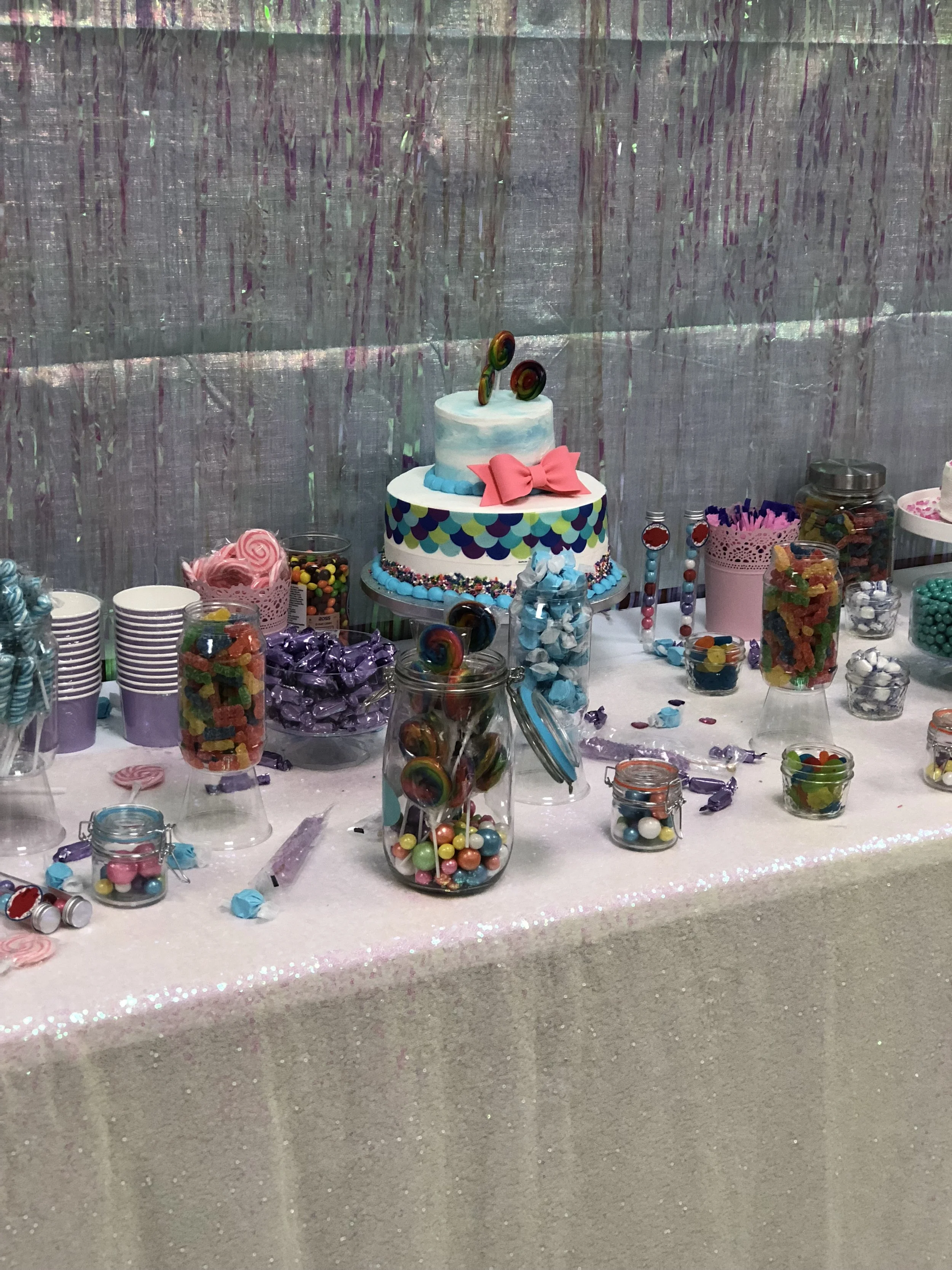 Iridescent Candyland 8th Grade Graduation Party-Treat Table