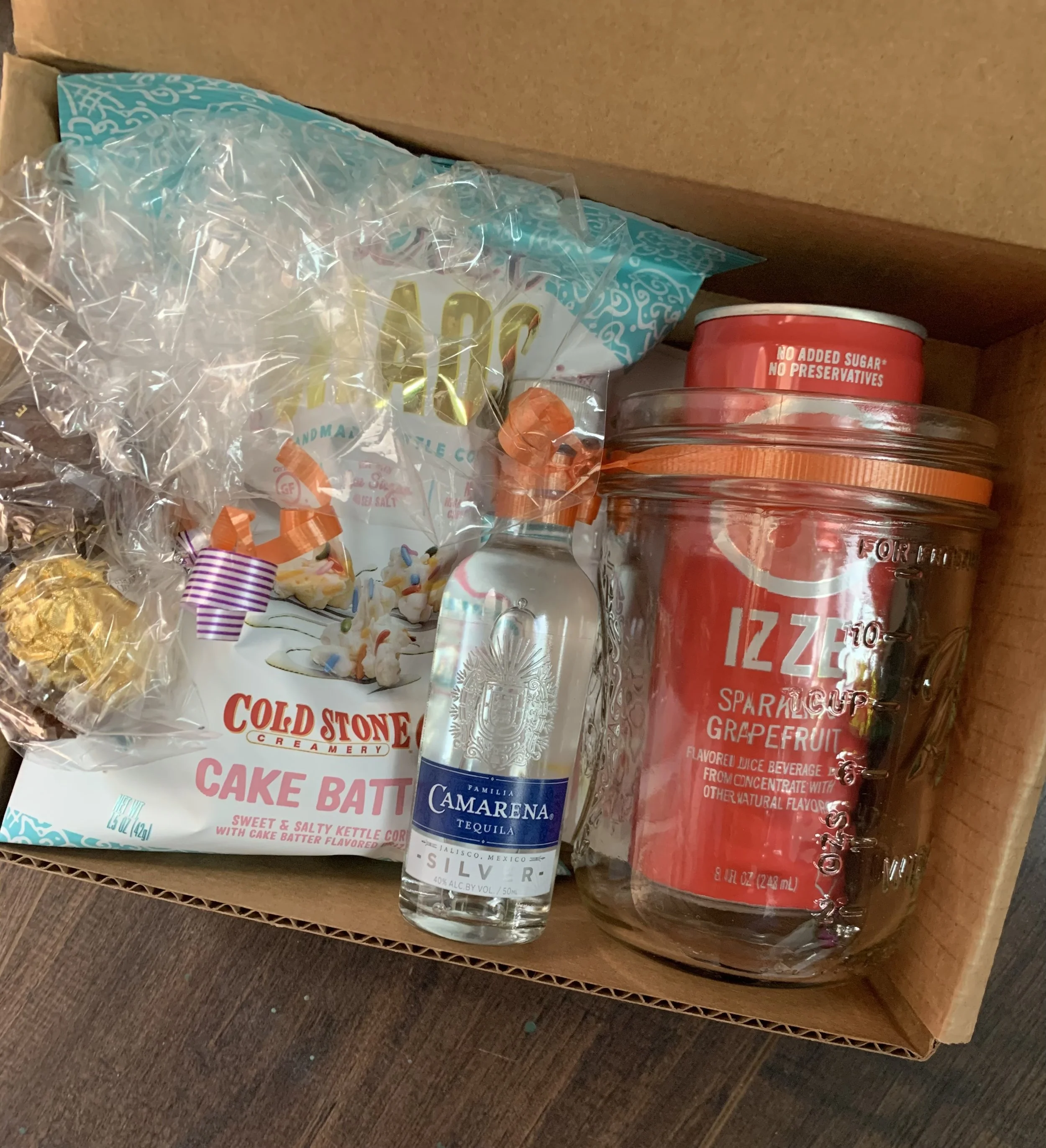 Virtual Boho Baby Shower Favor Box 2020- Cake Batter Popcorn, Chocolates, Party Games and Drink