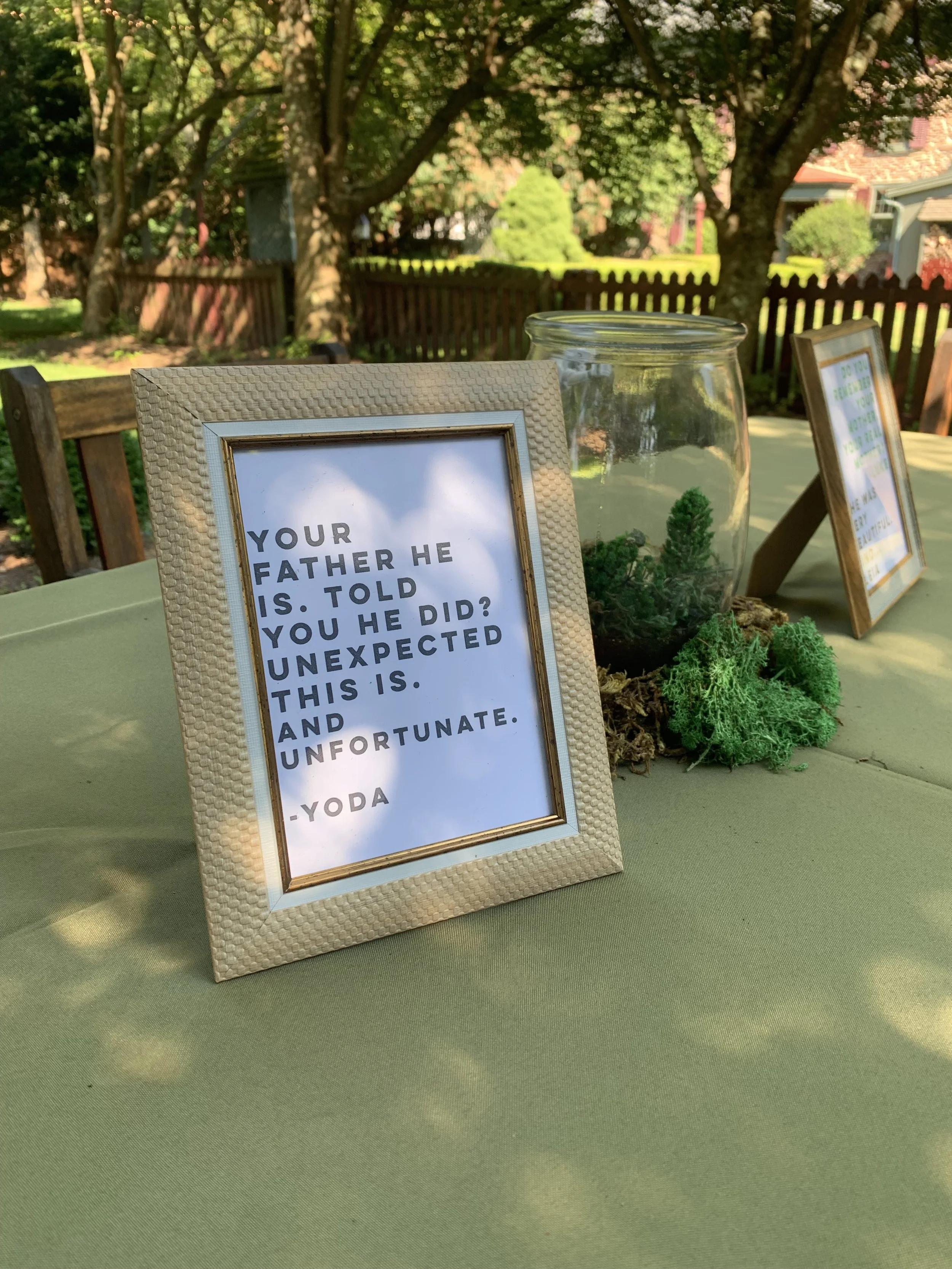Baby Shower On Endor (Star Wars)-Yoda Father Quote