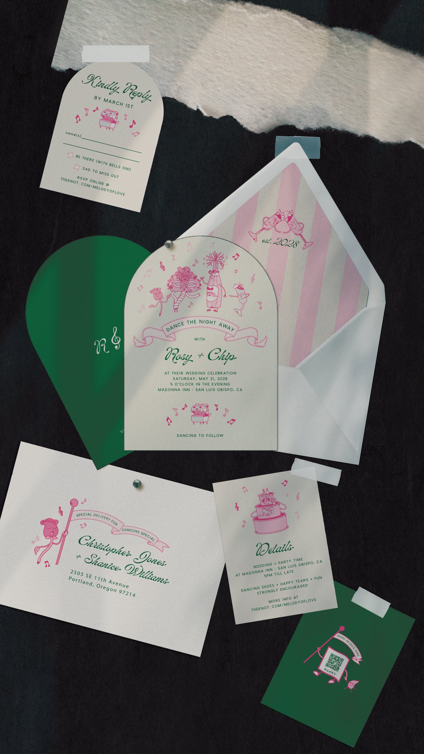 I handled the full creative direction—designing all original retro-inspired illustrations, developing a custom color palette, and curating the font hierarchy and text layout for a cohesive brand and print experience.

Products in this image top to bo