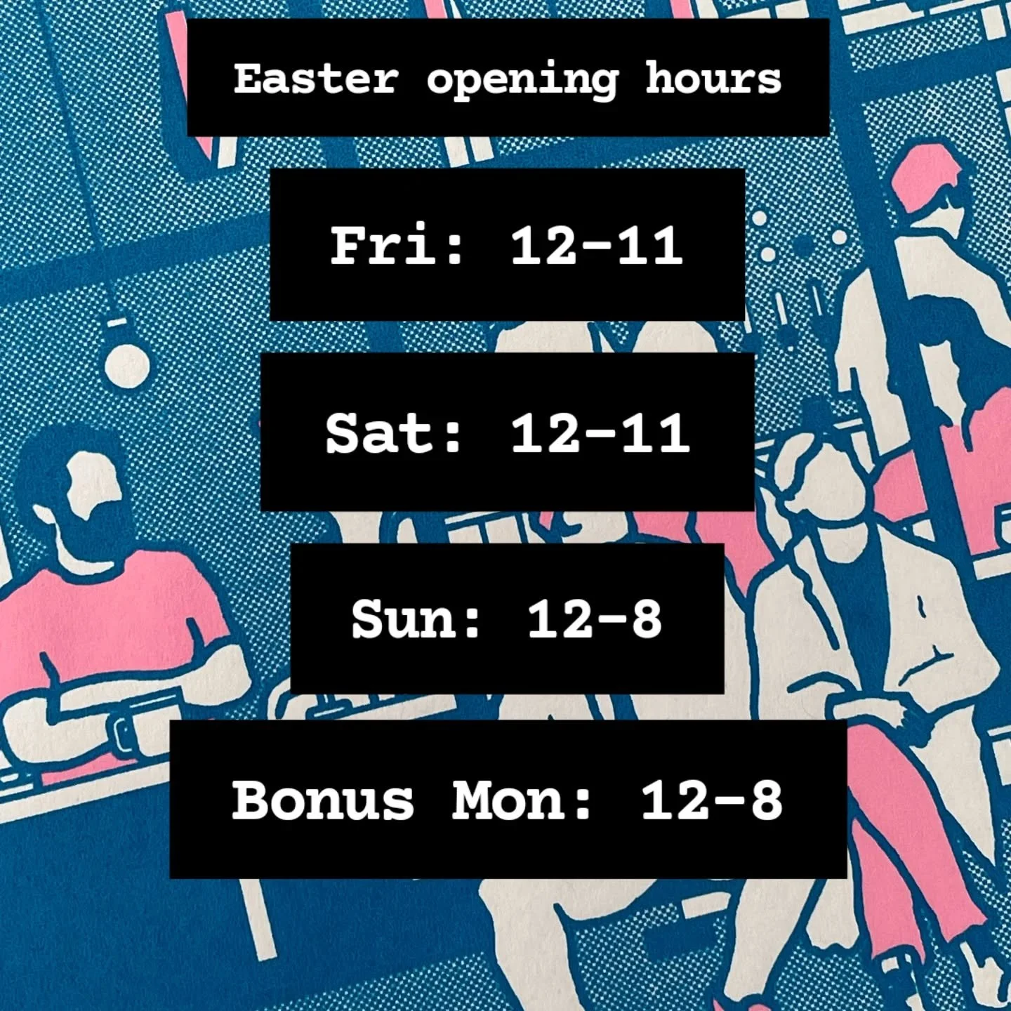 🥚 EASTER OPENING HOURS 🐣 

FRIDAY: 12-11 PM
SATURDAY: 12-11 PM
SUNDAY: 12-10 PM
MONDAY: 12-8 PM

Gonna be a fun one down at The Box this weekend. Beers, beats, and a bonus Monday for your enjoyment! See you there 🤙