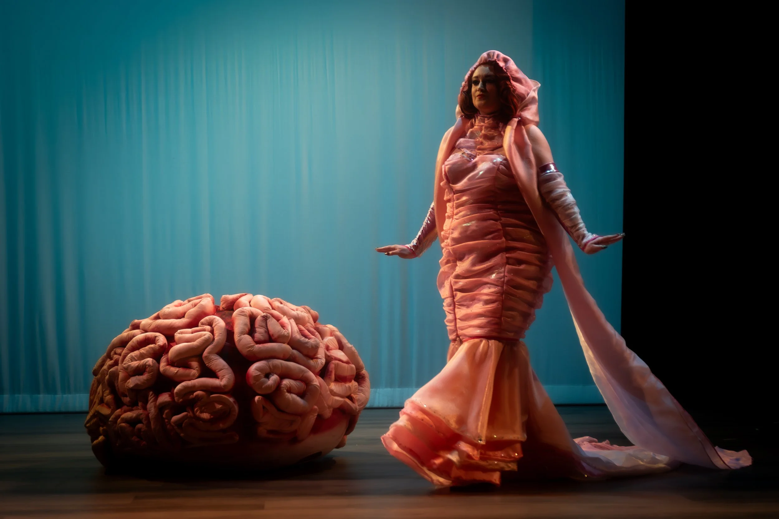 Sailor St. Claire performing at Ass-tronauts & Robo-tits as a Glamorous Brain Worm.